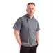 Veste de cuisine mixte légère manches courtes à fermeture éclair Springfield Chef Works Urban bleu encre M