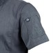 Veste de cuisine mixte légère manches courtes à fermeture éclair Springfield Chef Works Urban bleu encre XL