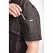 Veste mixte à boutons pression manches courtes Chef Works Tribeca denim noir