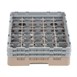 Casier à verres 25 compartiments Camrack Cambro beige hauteur max 133mm