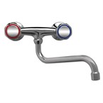Robinets mélangeur bi-trou standard fixation murale col bas
