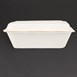 Barquettes à charnière en bagasse compostables Fiesta Compostable 18,2 cm (lot de 250)