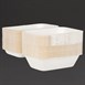 Barquettes à charnière en bagasse compostables Fiesta Compostable 18,2 cm (lot de 250)
