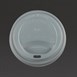 Couvercles compostables CPLA pour gobelets boissons chaudes Vegware 34 cl / 45,5 cl (lot de 1000)