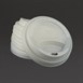 Couvercles compostables CPLA pour gobelets boissons chaudes Vegware 34 cl / 45,5 cl (lot de 1000)