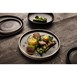 Assiettes plates bord droit noir mat Olympia Canvas 18 cm  (Lot de 6)