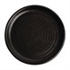 Assiettes plates noir mat Olympia Canvas 18 cm  (Lot de 6)