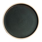 Assiettes plates bord droit vert bronze Olympia Canvas 25 cm  (Lot de 6)