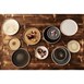 Assiettes plates bord droit beige moucheté Olympia Canvas 25 cm  (Lot de 6)