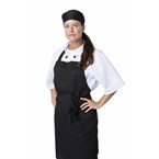 Lot de 2 tabliers bavette en polyester coton noirs Nisbets Essentials