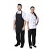 Lot de 2 tabliers bavette en polyester coton noirs Nisbets Essentials