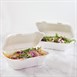 Boîtes repas en bagasse compostables avec couvercle à charnière Vegware 228mm (Lot de 200)