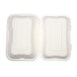 Boîtes repas en bagasse compostables avec couvercle à charnière Vegware 228mm (Lot de 200)