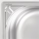 Bac inox 18/10 GN 1/2 professionnel Vogue 100mm
