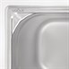 Bac inox 18/10 GN 1/6 professionnel Vogue 200mm