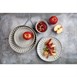 Assiettes plates Olympia Corallite grises 280 mm (lot de 6)