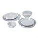 Assiettes calottes Olympia Corallite grises 220mm (lot de 6)