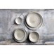 Assiettes calottes Olympia Corallite grises 220mm (lot de 6)