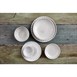 Assiettes calottes Olympia Corallite grises 220mm (lot de 6)