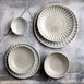 Assiettes calottes Olympia Corallite grises 220mm (lot de 6)