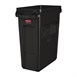Collecteur de recyclage avec conduits d'aération Rubbermaid Slim Jim noir 60L