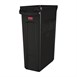 Collecteur de recyclage avec conduits d'aération Rubbermaid Slim Jim noir 87L