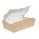 Barquettes à salade kraft recyclables avec fenêtre 1000ml (lot de 200)