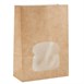 Sacs sandwich kraft recyclables noirs avec fenêtre Colpac (lot de 250)