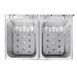 Friteuse double avec minuterie Buffalo - 2x5L 2x2,8kW