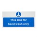 Signalétique pour le lavage des mains uniquement Vogue (en anglais)