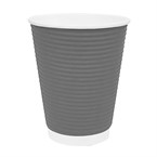 Gobelets paroi ondulée Fiesta Recyclable anthracite 340ml (lot de 500)