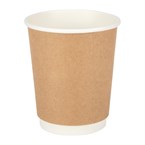 Gobelets double paroi Fiesta Recyclable kraft 225ml (lot de 25)