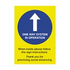 Poster A4 autocollant Sens de circulation