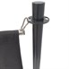 Poteau d'accueil noir tête plate Bolero