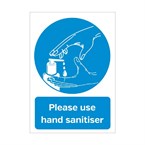 Autocollant Veuillez vous désinfecter les mains format A5