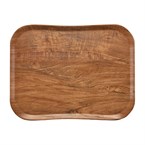 Plateau polyester Century aspect naturel bois Cambro olivier marron 