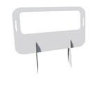 Panneau écran autoportant blanc Bolero 1600 x 1800mm