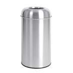 Poubelle dome inox ouverte Bolero 40L
