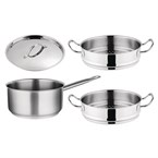 Ensemble 1 casserole et 2 paniers vapeur Vogue Cook Like A Pro 