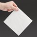Serviettes snacking 2 plis pliage 1/4 Fiesta Recyclable 330mm blanches (lot de 2000)