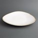 Assiettes triangulaires couleur craie Olympia Kiln 280mm (lot de 4)