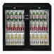 Arrière-bar deux portes pivotantes Polar Série G noir 208L