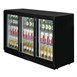 Arrière-bar trois portes coulissantes Polar Série G noir 330L