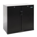 Arrière-bar deux portes pleines pivotantes Polar Série G noir 208L