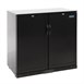 Arrière-bar deux portes pleines pivotantes Polar Série G noir 208L