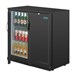 Arrière-bar deux portes pleines pivotantes Polar Série G noir 208L