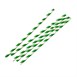 Pailles en papier flexibles Recyclables Fiesta Recyclable rayures vertes (lot de 250)