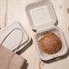 Boîtes hamburger compostables en bagasse coloris naturel Fiesta Compostable 152mm (lot de 500)