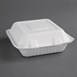 Boîtes avec couvercle à charnière compostables en bagasse Fiesta Green (lot de 200)