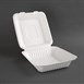 Boîtes avec couvercle à charnière compostables en bagasse Fiesta Green (lot de 200)